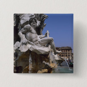 Fontana dei Quattro Fiumi, Piazza Navona, Rom, Knapp