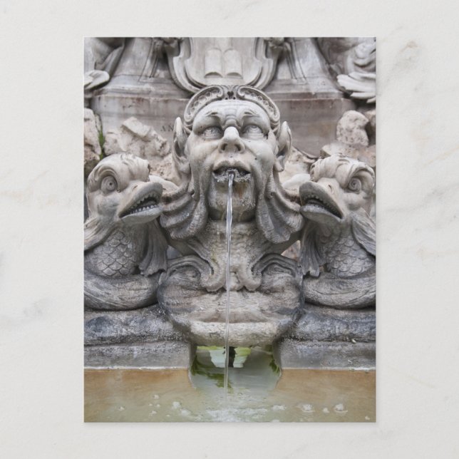 Fontana del Pantheon (1575) designad av Giacomo Vykort (Framsida)