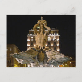 Fontana del Tritone, Rome, Italy  -  Vykort