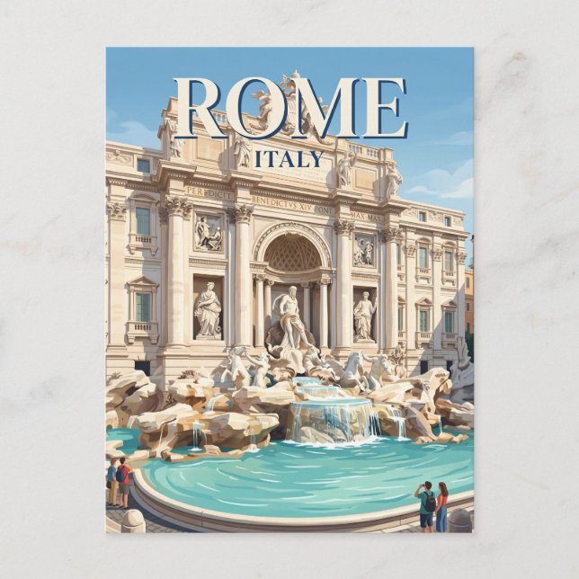 Fontana di Trevi Italien Vykort (Framsida)
