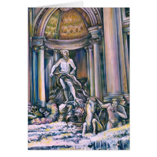 Fontana Di Trevi, romer, Italien Hälsningskort (Framsidan)