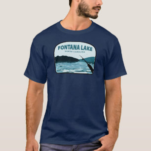 Fontana Lake North Carolina Fiskespö T Shirt