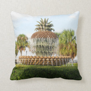 Fontänen för Charleston SC-ananas, strand parker Kudde