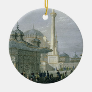 Fontänen och kvadrerar av St. Sophia, Istanbul, Julgransprydnad Keramik