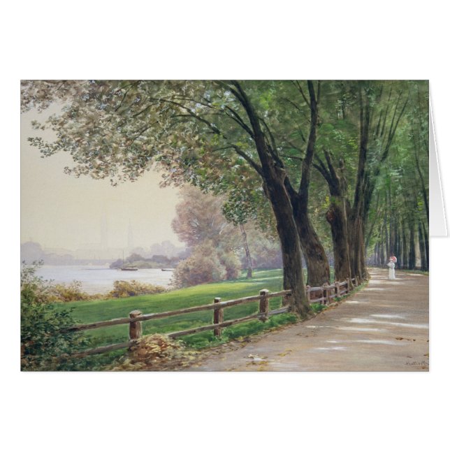 Fontenay i Hamburg Hälsningskort (Framsidan Horizontal)