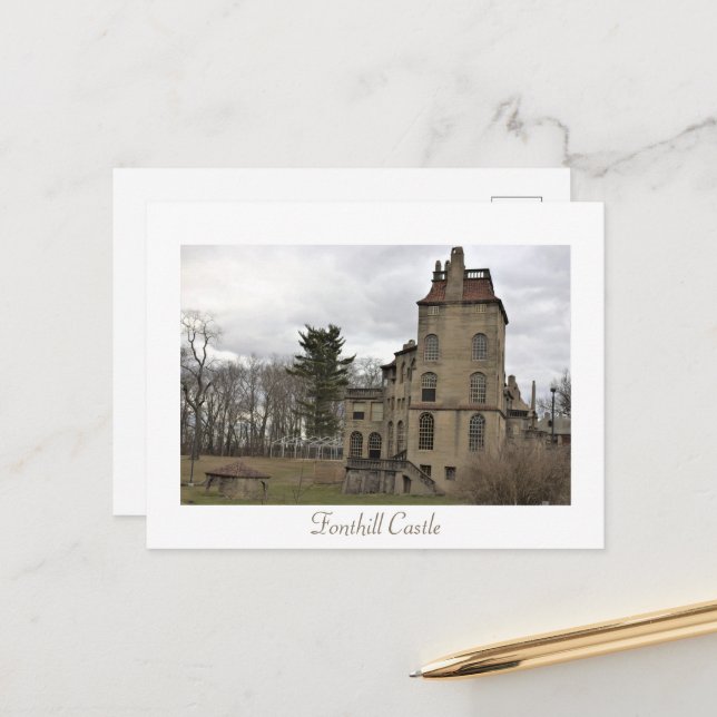 Fonthill Castle vycard Vykort (Fram/Back In Situ)
