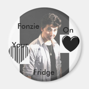 FONZIE2 hjärta, ggg, Fonzie, på som är din, kyl Magnet