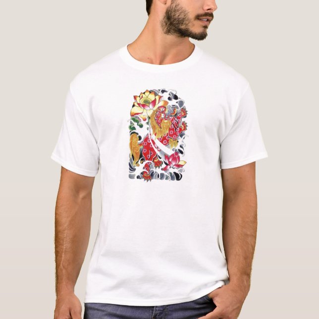 Foo & Lotus Tatuering Design Tröja (Framsida)