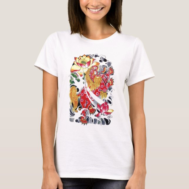 Foo & Lotus Tatuering Design Tröja (Framsida)