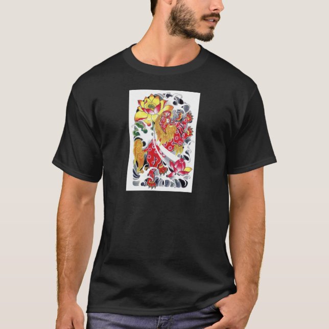 Foo & Lotus Tatuering Design Tröja (Framsida)