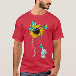 Food Allergies Awareness Sunflower Elephant Men Wo T Shirt