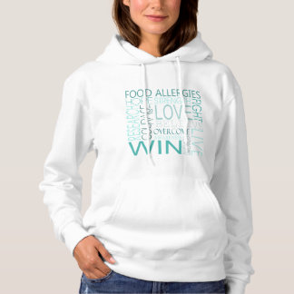 Food Allergy Awareness Square Ord Hoodie Tröja
