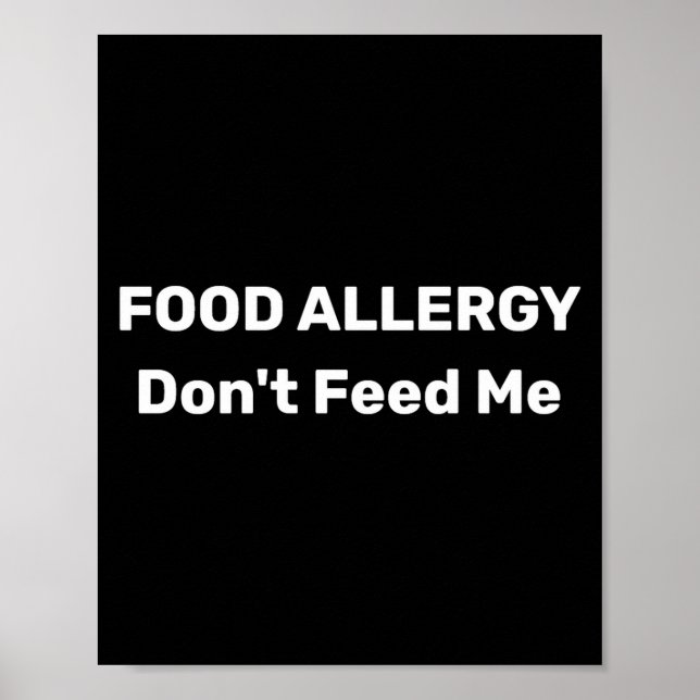 Food Allergy Dont Feed Me Text Template  Poster (Framsidan)