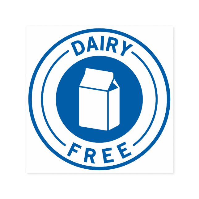 Food Allergy Icon Dairy Free Självfärgande Stämpel (Design)