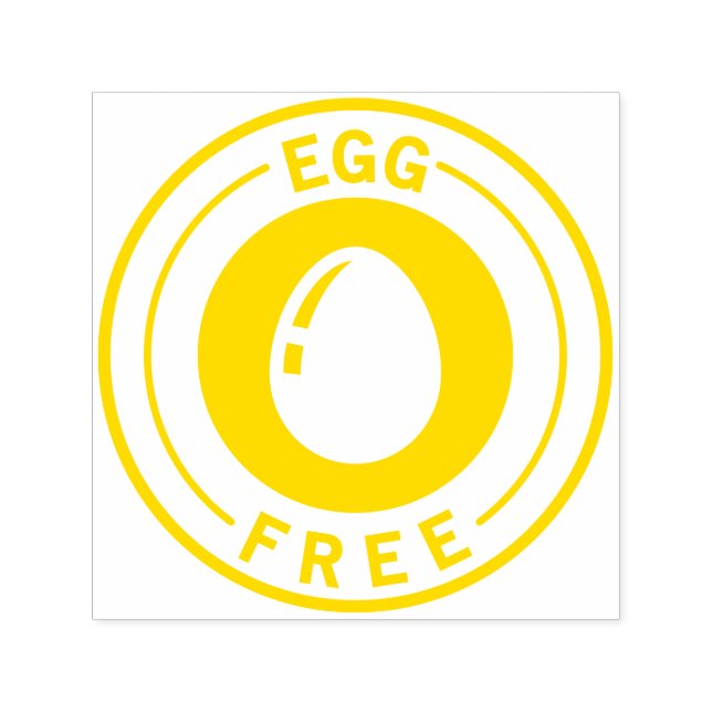 Food Allergy Icon Egg Free Självfärgande Stämpel (Design)