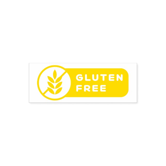 Food Allergy Icon Gluten Free Självfärgande Stämpel (Design)