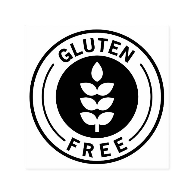 Food Allergy Icon Gluten Free Självfärgande Stämpel (Design)