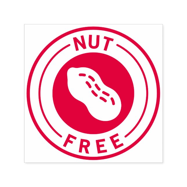 Food Allergy Icon Peanut Free Självfärgande Stämpel (Design)