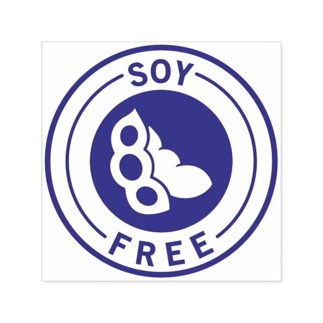 Food Allergy Icon Soy Free Självfärgande Stämpel (Design)