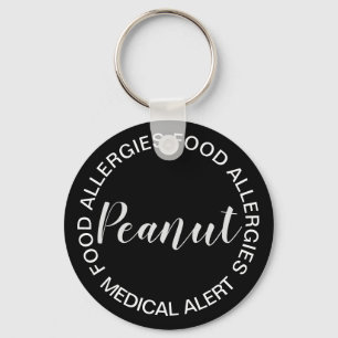 Food Allergy Medical Alert Key Chain - Peanut Nyckelring