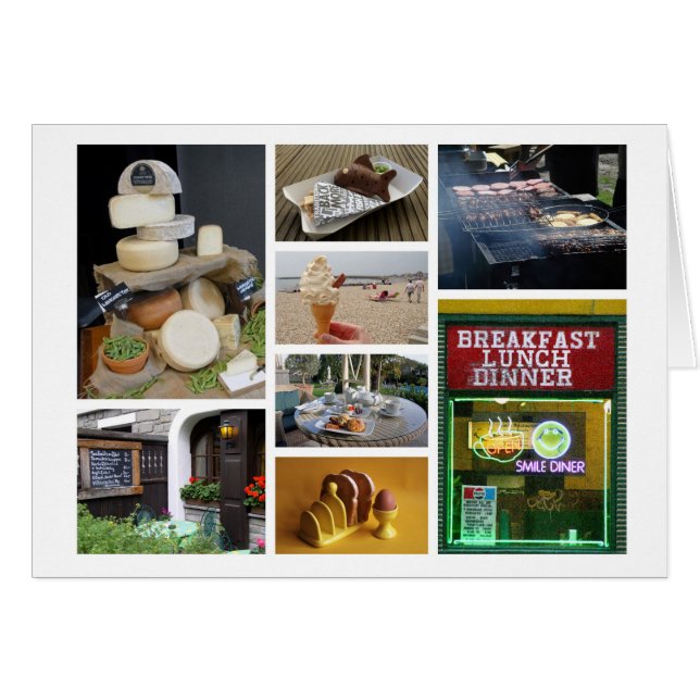 Food-älskare-kort Hälsningskort (Framsidan Horizontal)