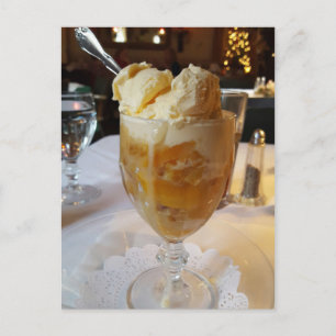 Food Älskare Peach Sundae Vykort