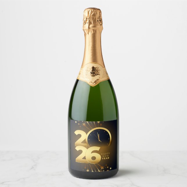 Food and Beverage Label Set-Happy New Year 2026 (Framsida)