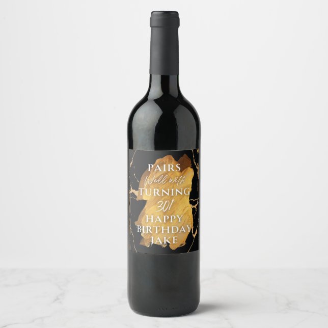 Food and Beverage Label Set Vinflaska Etikett (Framsida)