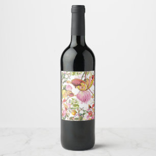 Food and Beverage Label Set Vinflaska Etikett
