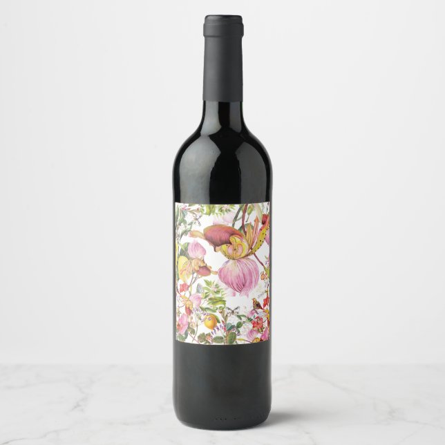 Food and Beverage Label Set Vinflaska Etikett (Framsida)