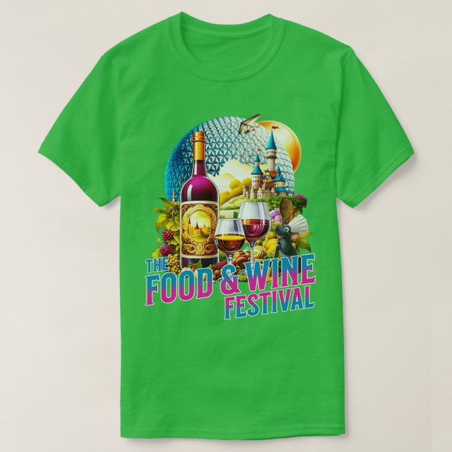 Food and Vin Festival Orlando Florida World Showc T Shirt (Design framsida)