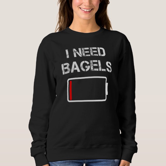 Food Bagel Brunch I Need Bagels T Shirt (Framsida)