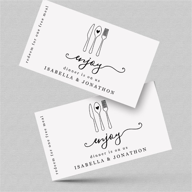 Food Biljett, Free Meal Voucher Visitkort (Skapare uppladdad)