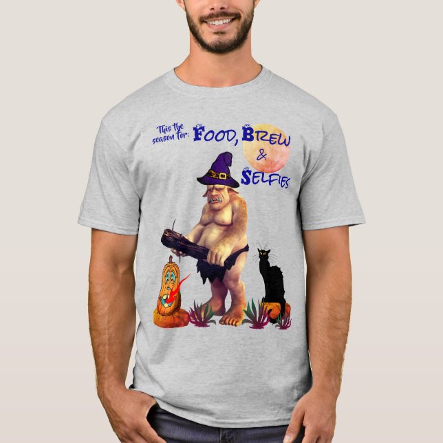 Food Brew Selables Halloween T Shirt (Framsida)