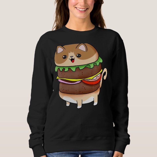 Food Cat Burger T Shirt (Framsida)