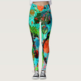 Food Fight Graffiti Abstrakt Leggings