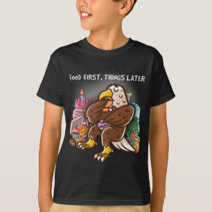 Food First Sak, senare Foodie Nerd Geek Pizza Bal T Shirt