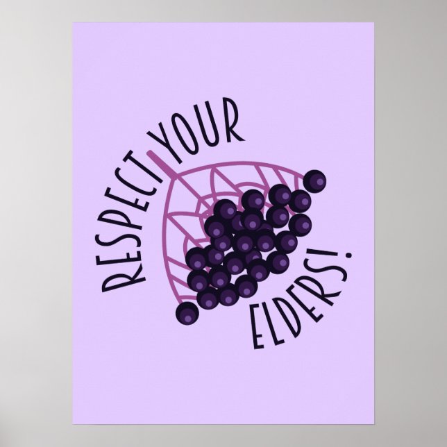 Food Forager respekterar dina äldre parters citat  Poster (Framsidan)