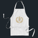Food Gangster Guld Laurel Wand Krona Förkläde<br><div class="desc">Matgangster,  guld lagerkrans och text med krona-accent</div>