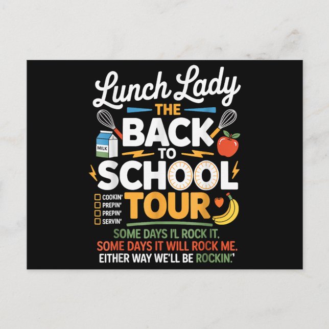 Food Humor Back to school Helg Vykort (Framsida)