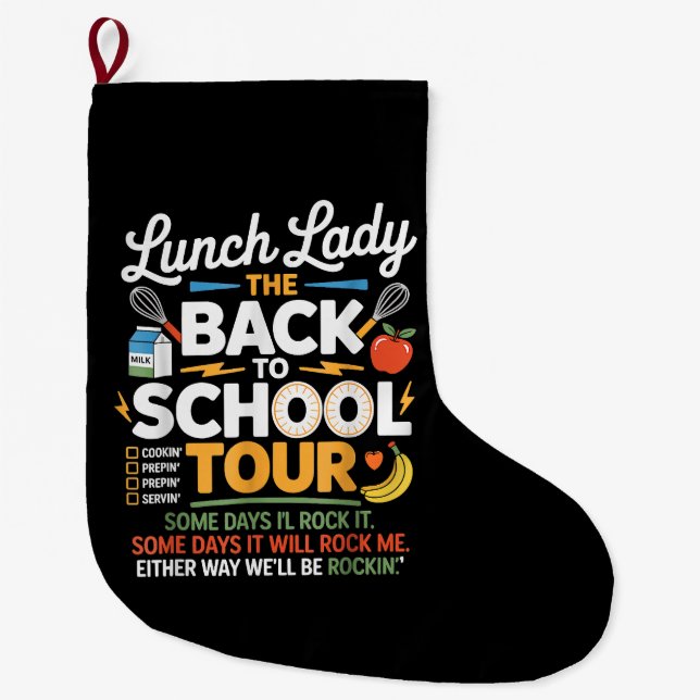 Food Humor Back to school Stor Julstrumpa (Framsidan)