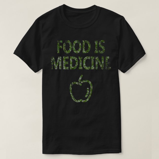Food is Medicine, Nutrition Foodie Apple Fitness  T Shirt (Design framsida)