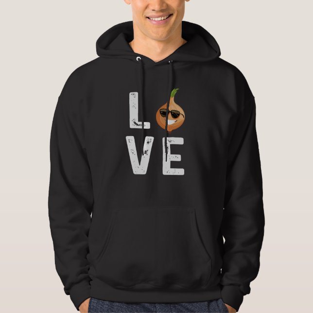Food Joke For Chefs Onion Culinary Cooks I Love On Hoodie (Framsida)