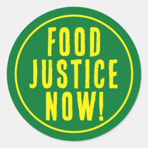 Food Justice nu! Runt Klistermärke