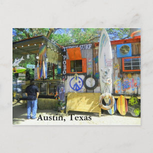 Food Lastbil, Austin Texas Vykort