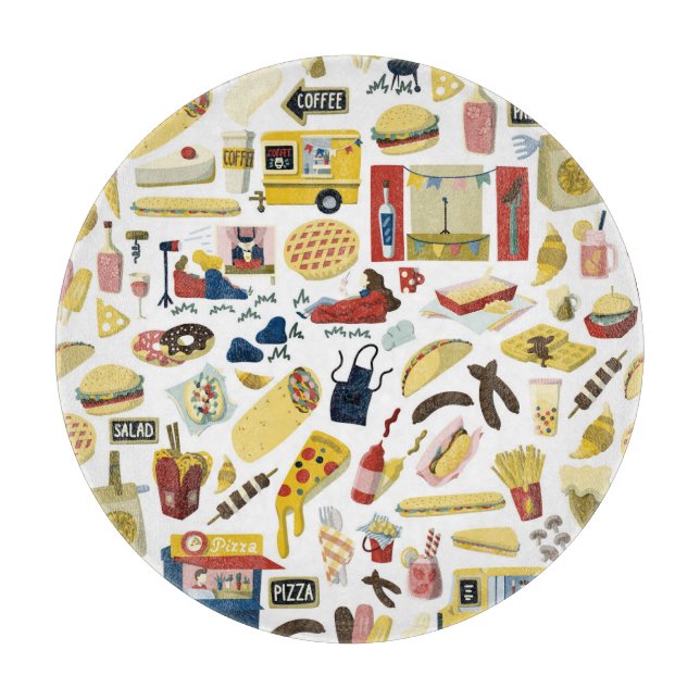 Food Lastbil Fest: Tecknad Mönster (Framsidan)