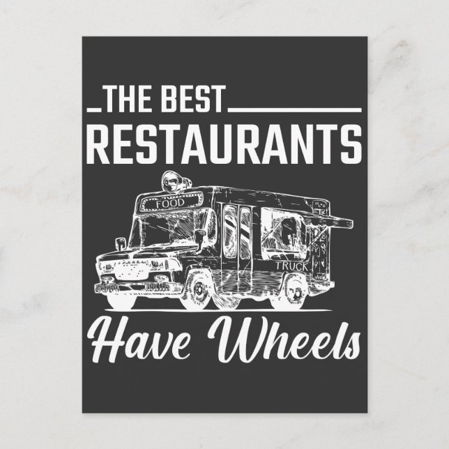 Food Lastbil Festival Restaurant Street Food Älska Vykort (Framsida)