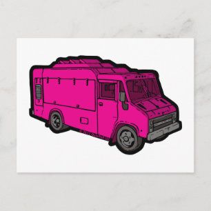 Food Lastbil: Grundläggande (Rosa) Vykort