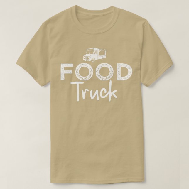 Food Lastbil Lettering Street Food Popup Restauran T Shirt (Design framsida)