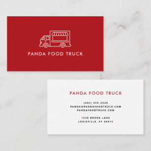 Food Lastbil Logotyp Red and White Visitkort